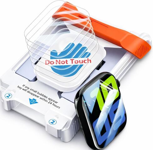 6 Pack Screen Protector for Apple Watch Series 11/10 42mm, Easy | [Auto Alignment Box], Bubble Free Easy Install, No Lifting, Touch Sensitive, Anti Scratch Flexible Soft Film for Beginners in Saudi Arabia