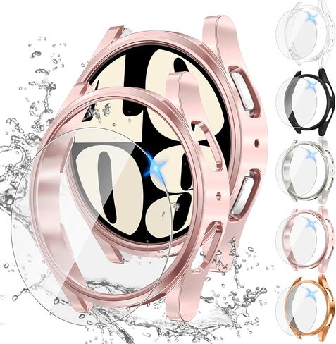 Tensea 5+5PCS لـ Samsung Galaxy Watch Ultra 2 47mm واقي شاشة وحافظة | مصد من البولي كربونات الصلب / ملحقات غشاء حماية من الزجاج المقوى عالي الدقة مضاد للضباب، مجموعة غطاء للوجه للنساء والرجال in Kuwait