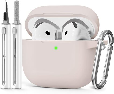 for AirPods 4 Case 2024 with Cleaner Kit & Keychain-Midnight Blue | Silicone Protective Cover for Apple AirPods 4th Generation Case,for Women Men,One-Piece Design,Shockproof,Dust Proof in Saudi Arabia