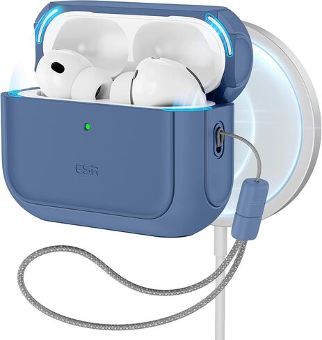 ESR for AirPods Pro 3 Case, Compatible with MagSafes, Black | Compatible with AirPods Pro Case 3rd Generation (2025), Full Drop Protection Cover with Lanyard, Orbit Hybrid Series in Saudi Arabia