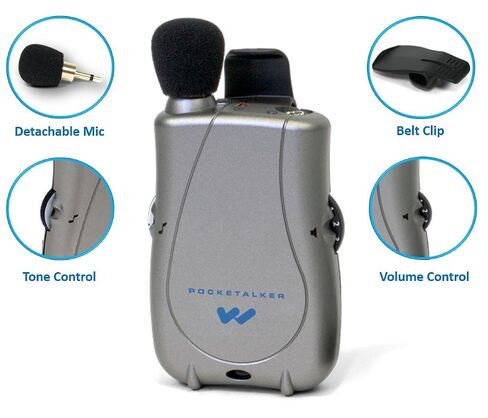 Williams Sound Pocketalker Ultra Hearing Amplifier | Easy-to-Use Hearing Amplifier for Seniors | Year Supply of Batteries | Amplified Sound Assistive Listening Device with Headphones for Elderly | Hearing Assist Earbuds in Saudi Arabia