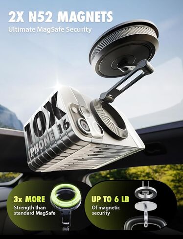 Bracketron MagAlign AIR ROTO MagSafe Car Phone Mount with 360°Arm Holder in Saudi Arabia