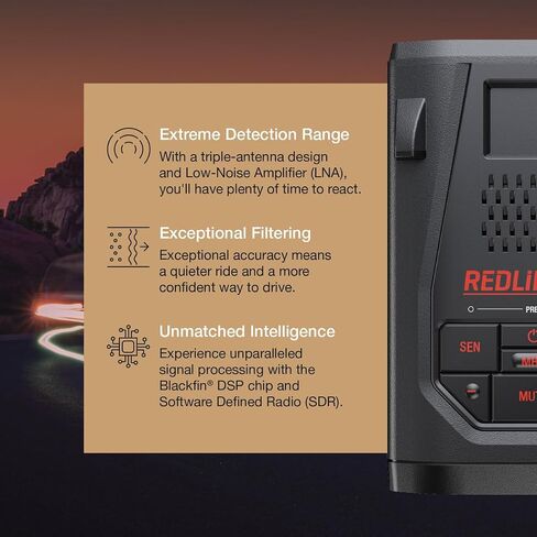 Escort Redline 360c Plug and Play Radar Detector, Extreme Range in Kuwait
