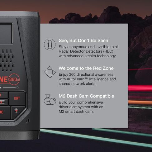 Escort Redline 360c Plug and Play Radar Detector, Extreme Range in Kuwait
