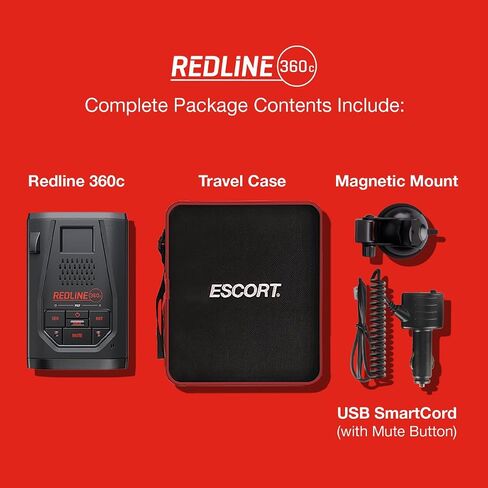 Escort Redline 360c Plug and Play Radar Detector, Extreme Range in Kuwait