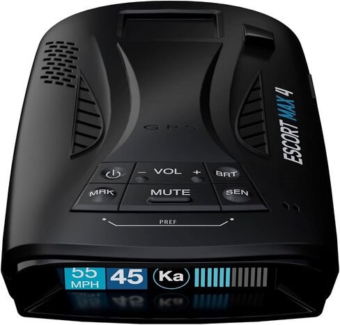 Escort MAX 4 Radar Detector, 2X The Filtering Accuracy | Advanced Detection Range, Built-in GPS and Bluetooth Connectivity, Apple CarPlay and Android Auto Compatible in Saudi Arabia