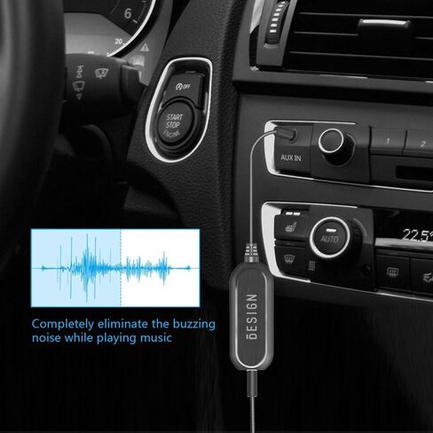BESIGN Ground Loop Noise Isolator for Car Audio/Home Stereo System with 3.5mm Audio Cable in Saudi Arabia