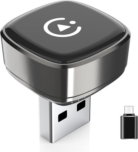 Wireless Carplay Adapter, Suitable for Vehicles Equipped with Cabled CarPlay, Plug and Play Feature enables Fast and Stable CarPlay Wireless Connection, Suitable for 800+ Vehicles (Grey) in Saudi Arabia