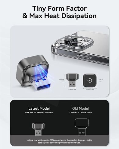 Spedal 2026 2-in-1 Wireless CarPlay & Android Auto Adapter | Ultra Mini Dongle, Converts Wired to Wireless, WiFi 6 & Bluetooth 5.4, Plug & Play, Low Latency, Auto Reconnect in Saudi Arabia