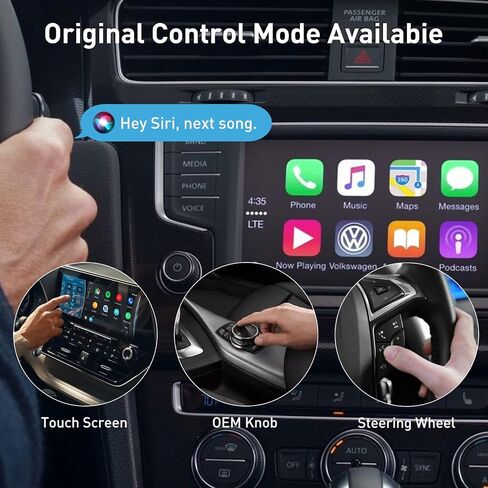 iGENJUN Wireless CarPlay Adapter 2026 Upgrade Mini Design USB/USB-C Plug | Play Converts CarPlay to Wireless - Easy Use Fast Stable Connection Car Play for iPhone & Android in Kuwait