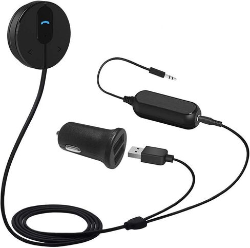 BESIGN BK01 Bluetooth Car Kit, Wireless Aux Receiver for Handsfree Calls and Music Streaming with Ground Loop Noise Filter for Car with Aux Port in Saudi Arabia