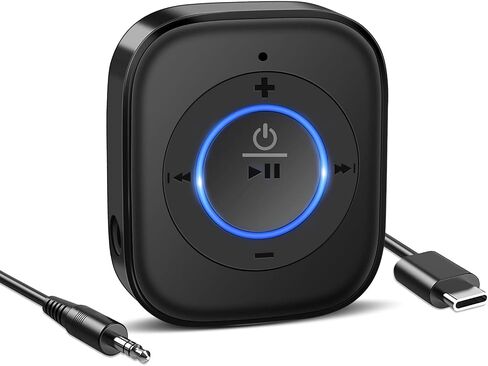 Golvery Bluetooth V5.4 Receiver for Speaker Home Stereo with 3.5mm AUX/RCA | HiFi Wireless Audio Adapter for Car/Wired Headphones, 20 Hours Playtime, Dual Connection to 2 Phones, Easy Control ON/Off in Saudi Arabia