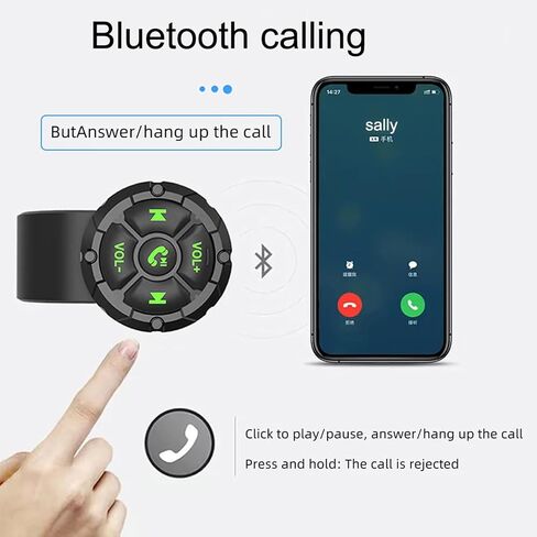 Bluetooth Media Button Remote Wireless Waterproof Music Controller | Wireless Bluetooth Steering Wheel Control Button Compatible for Smart Phone for Car Motorcycle in Saudi Arabia