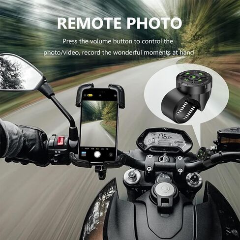 Bluetooth Media Button Remote Wireless Waterproof Music Controller | Wireless Bluetooth Steering Wheel Control Button Compatible for Smart Phone for Car Motorcycle in Saudi Arabia