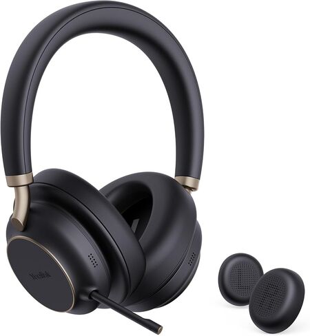 Yealink BH76 Plus UC Wireless Headset for Work, Bluetooth Headsets with Microphone Active Noise Cancelling, Retractable Mic Arm, ANC Business Headsets for Teams Zoom Meeting Call, Switchable Earpads in Saudi Arabia