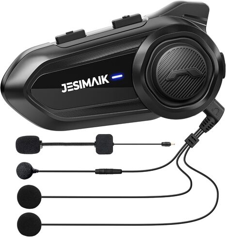 JESIMAIK Motorcycle Bluetooth Headset,2 Way Helmet Intercom Communication System, CVC8.0 Noise Cancellation Motorcycle Intercom with 2 Mics&40mm Speaker,Music Sharing, IP67 Waterproof, FM Radio(2Pack) in Saudi Arabia
