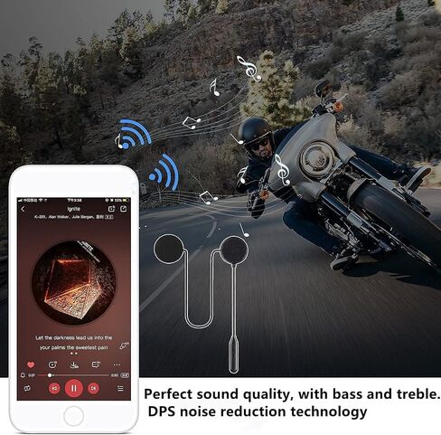 Motorcycle Helmet Bluetooth Headset,Outdoor Headset,Waterproof Sports Headset,Speakers Hands Free,Music Call Control,Automatic answering,60 Hours Playing time High Sound System in Saudi Arabia