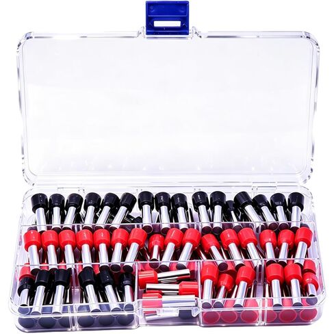70PCS 4 Gauge Ferrule Connectors - Insulated End Terminals for Car Amplifier Power-Cable Terminals Clean Install and Better Connection (Black+Red) in Kuwait