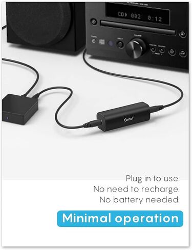 Smof Upgraded Ground Loop Noise Isolator, Noise Filter for Car Audio/Home Stereo System (Eliminate The Buzzing Noise Completely) with 3.5mm Audio Cable, Black | Noise Filter for Car Audio/Home Stereo System, 1 pack in Saudi Arabia
