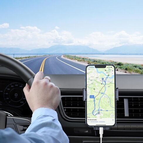 Blukar Car Phone Holder Mount, Super Stable Air Vent Cell Phone Car Mount | 2025 Metal Hook Clip, 360° Rotation,One Button Release for iPhone, Galaxy, Google, and All Other Smartphones in Saudi Arabia