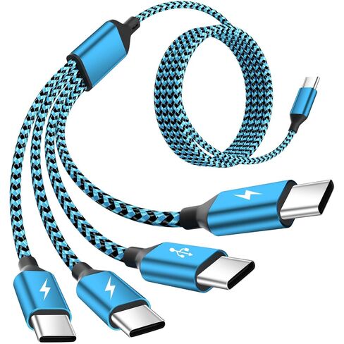 4 in 2 Multi Charging Cable, USBA/C Universal Charging Cords 2 Pack 5FT | Dual Type C Port Phone Charger Cord for Multiple Devices, Travel Charger for iPhone 17-11/Galaxy/Tablets/PS Home,Office,Car in Saudi Arabia
