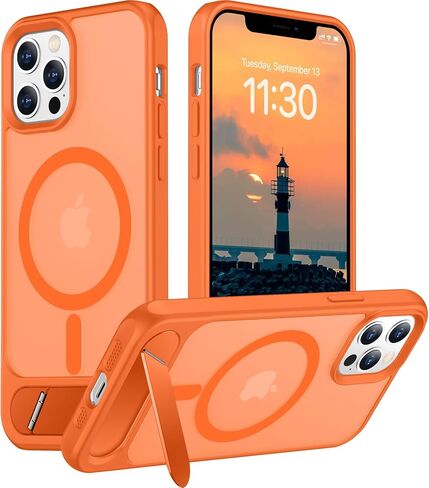 Magnetic Compatible with iPhone 16 Pro Max Case, [Built-in Invisible Kickstand][Compatible with MagSafe] [Military Grade Shockproof] Slim Translucent Matte Phone Case for iPhone 16 Pro Max 6.9" in Saudi Arabia