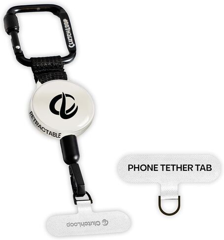 Retractable Anti-Theft Phone Tether Lanyard Locking Carabiner | Phone Leash with Steel Cable & Tether Tab. Ideal for Festivals, Hiking, Skiing, Fishing & Travel in Saudi Arabia