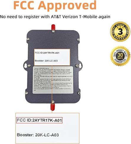 Cell Phone Booster for Home Office, Up to 2500 Sq.Ft, Cell Phone Signal Booster for Band 5/12/13/17, Boost 5G 4G LTE 3G Data for All U.S. Carriers, FCC Approved in Saudi Arabia