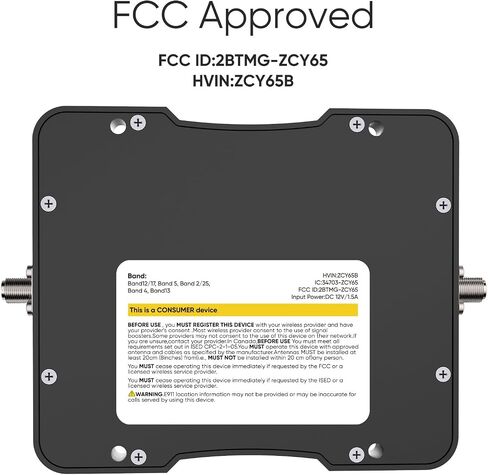 معزز الهاتف الخليوي للشاحنة RV، معزز إشارة 5G/4G LTE/3G لجميع شركات النقل | تمت الموافقة عليه من قبل لجنة الاتصالات الفيدرالية | متوافق مع AT&T وVerizon وT-Mobile والمزيد | يدعم النطاقات 4/12/13/17/5/2/25 in Kuwait