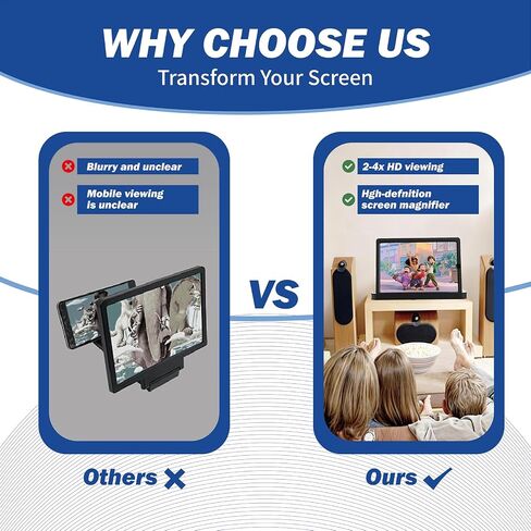 Screen Magnifier for Cell Phone, 2026 New 3D HD Magnifying Projector Screen Enlarger for Movies, Pocket Cinema, Videos and Gaming, Portable 3D Magnifying Screen for Elderly (Black, 14 Inch) in Saudi Arabia