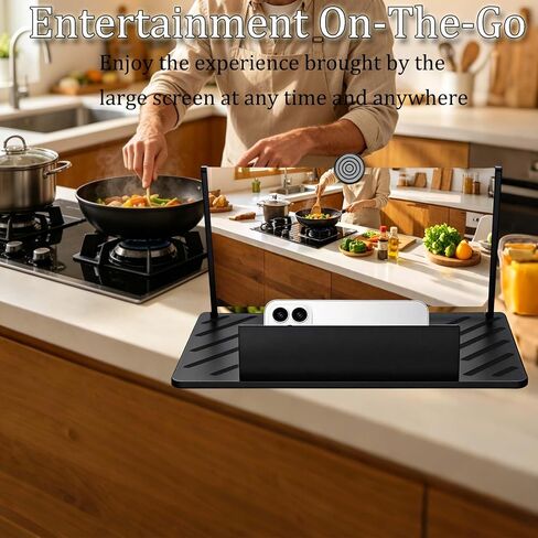 20" HD Screen Magnifier for Cell Phone,3D Cell Phone Magnifing Screen Enlarger Projector for Movies Videos and Gaming-Foldable Phone Stand Holder with Screen Amplifier Compatible with All Smartphones in Saudi Arabia