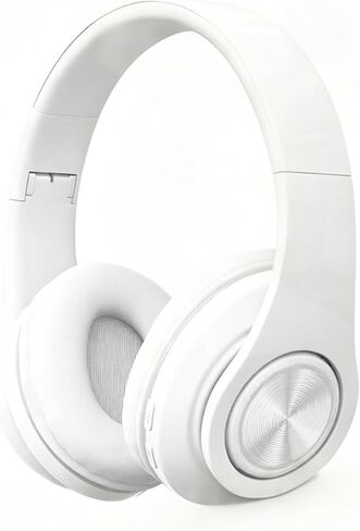 B39 Wireless Bluetooth Headphones, Over-Ear Headset with Microphone, Noise Cancellation, Foldable Lightweight Design, Deep Bass, White (White) in Saudi Arabia