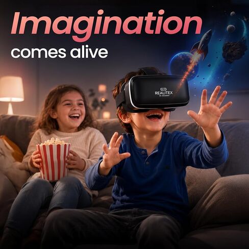 3D VR Headset for Kids + Android Remote - for iPhone & Android Phones | with 3D VR Videos & Apps Links | Virtual Reality Goggles Set for Beginners in Saudi Arabia