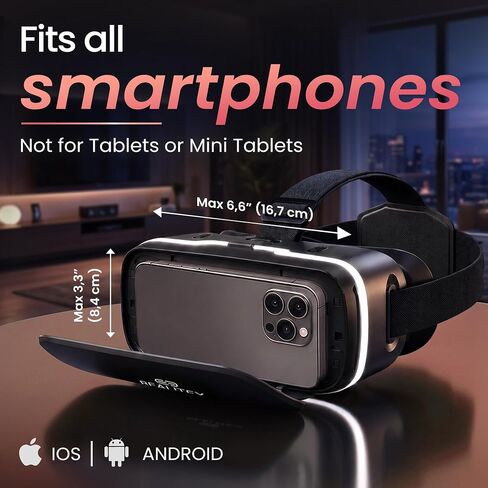 3D VR Headset for Kids + Android Remote - for iPhone & Android Phones | with 3D VR Videos & Apps Links | Virtual Reality Goggles Set for Beginners in Saudi Arabia