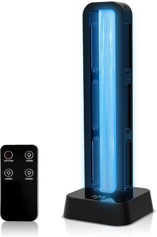 39W UV Light Sanitizer with Remote Control and 3 Timers – Ozone Free Home Disinfection Device, Kills Germs, Viruses, Mold and Dust Mites – Whole Room Ultraviolet Light for Home and Office in Saudi Arabia
