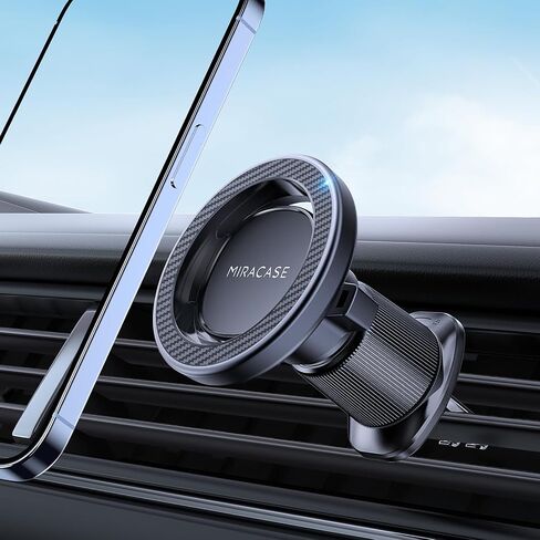 Miracase Car Phone Holder for Magsafe [Strong Magnets] Magnetic Phone Holders for Your Car, 360°Adjustable Air Vent Hands Free GPS Navigation Mount Cradle Fit iPhone 17-12 & All Smartphones, Black in Kuwait