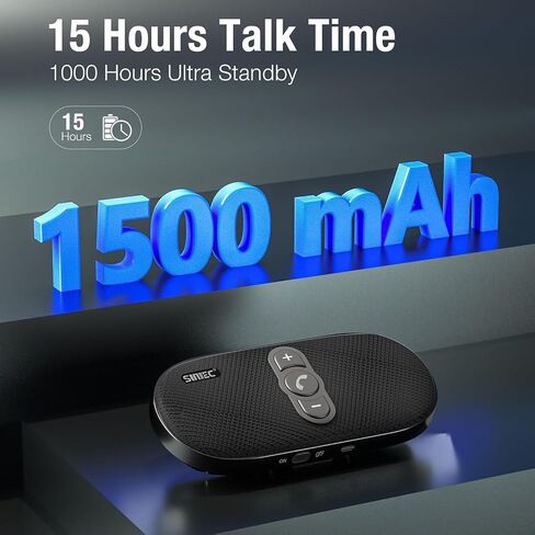 Bluetooth Car Speaker Phone: Hands Free Calling Kits 6W in car Speakerphone for Safe Driving - Support Siri Google Assistant Voice Calls/Motion Auto ON Off - BC990P in Saudi Arabia