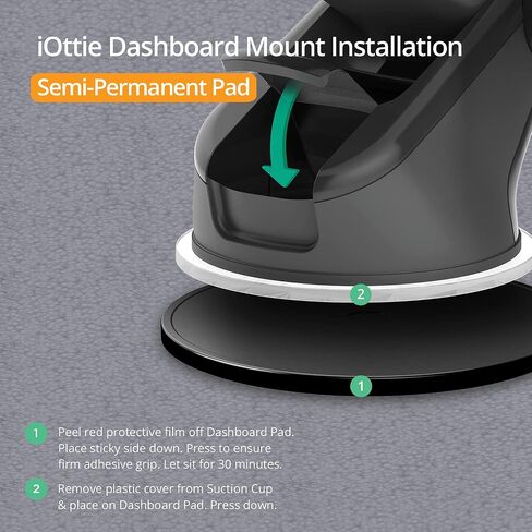 iOttie Adhesive Dashboard Pad for Car Mounts Dashboard Pad, Black , 3.1"L in Saudi Arabia
