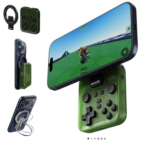 abxylute M4 Snap-On Mobile Gaming Controller for Android & iPhone, Switch 1&2, Portable Bluetooth Controller, Pocket-Sized Retro Arcade Phone Gamepad Kickstand, Dual Joystick Turbo Pro Gaming Magnetic (Black) in Saudi Arabia