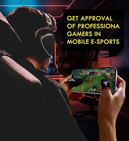 Professional Mobile Gaming Finger Sleeves with a Slide Box,6 Pack | Longer Size for 5 Fingers,No More Slipping,High Sensitivity,Anti-Slip Finger Gaming Gloves Fits All Touchscreen Devices in Saudi Arabia