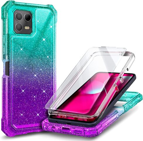 NZND for REVVL 7 Phone Case, Shockproof Cover, Black | Compatible with T-Mobile REVVL 7 & REVVL 7 5G. Rugged Bumper with Screen Protector & Raised Drop-Protection Corners in Saudi Arabia