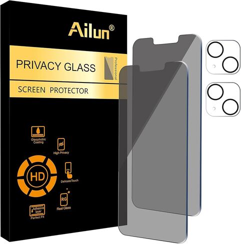 واقي شاشة للخصوصية من Ailun + واقي عدسة الكاميرا لهاتف iPhone 17 Pro Max | 3+3 عبوات، 6.9 بوصة، إطار التثبيت، متوافق مع Dynamic Island، زجاج مقوى مضاد للتجسس in Kuwait