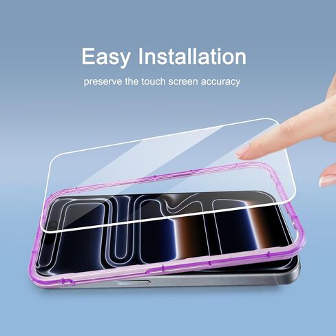 Ailun 3 Pack واقي شاشة لهاتف iPhone 17 Pro Max، زجاج مقسى | 6.9 بوصة، إطار التثبيت، حماية المستشعر، متوافق مع الجزيرة الديناميكية، مناسب للحافظة in Kuwait
