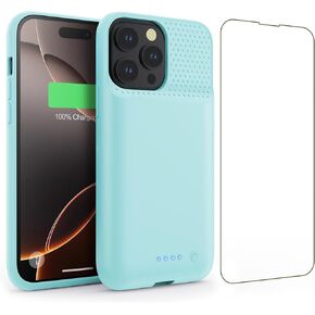 Feob Battery Case for iPhone 16 Pro Max,Ultra-Slim 8600mAh Portable Charger Cover 360°Protection Rechargeable Extended Battery Charging Case for iPhone 16 Pro Max-Black in Kuwait
