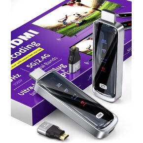 Wireless hdmi Transmitter and Receiver 328FT/100M，4K Decode Plug & Play Portable 5G+2.4G Wireless Display Adapter Extender Kit for Video and Audio to Monitor from PC/Projector in Saudi Arabia