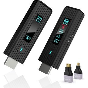 جهاز إرسال واستقبال HDMI لاسلكي جديد 2026، موسع 360FT/110M، فك تشفير 4K، إخراج 1080P@60 هرتز، شاشة LED، 5.8+2.4G بث الفيديو/الصوت من الكمبيوتر/الكمبيوتر المحمول/صندوق التلفزيون إلى الشاشة in Kuwait