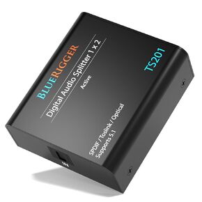BlueRigger Digital Optical Audio Splitter (1x2 Toslink Splitter, DTS 5.1) in Saudi Arabia