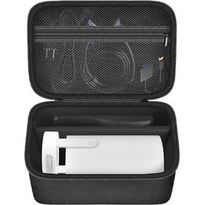 Upgraded Hard Shell Projector Case for Magcubic HY300 Pro+, Black | for Alwtniet, Adjustable Divider, Mesh Pocket for Cords, Remote, Travel Storage for Home/ Office/ Movie, Large, Case Only in Saudi Arabia