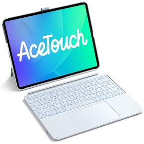 حافظة Inateck لجهاز iPad Air 13 بوصة مع لوحة مفاتيح، لوحة تتبع دقيقة، مغناطيسي | لجهاز Air 13 بوصة 2026/M3/M2 & Pro 12.9 بوصة، قابلة للفصل، صورة/مناظر طبيعية، إضاءة خلفية 7 ألوان، حامل أقلام مخفي، AceTouch، رمادي in Kuwait