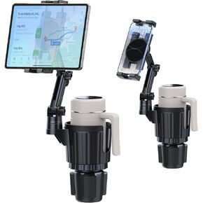 Cup Holder Tablet Mount, Ipad Cup Holder Car Mount with Adjustable Arm for Tablet iPhone 3-11in iPad Pro Air Mini, Fire, iPhone 15, Galaxy S24 Z Fold 5 in Saudi Arabia